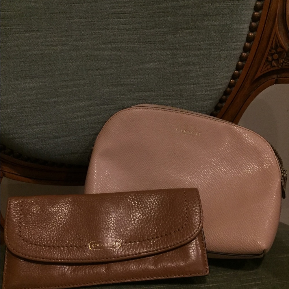 TWO coach goodies! One clutch and one wallet.